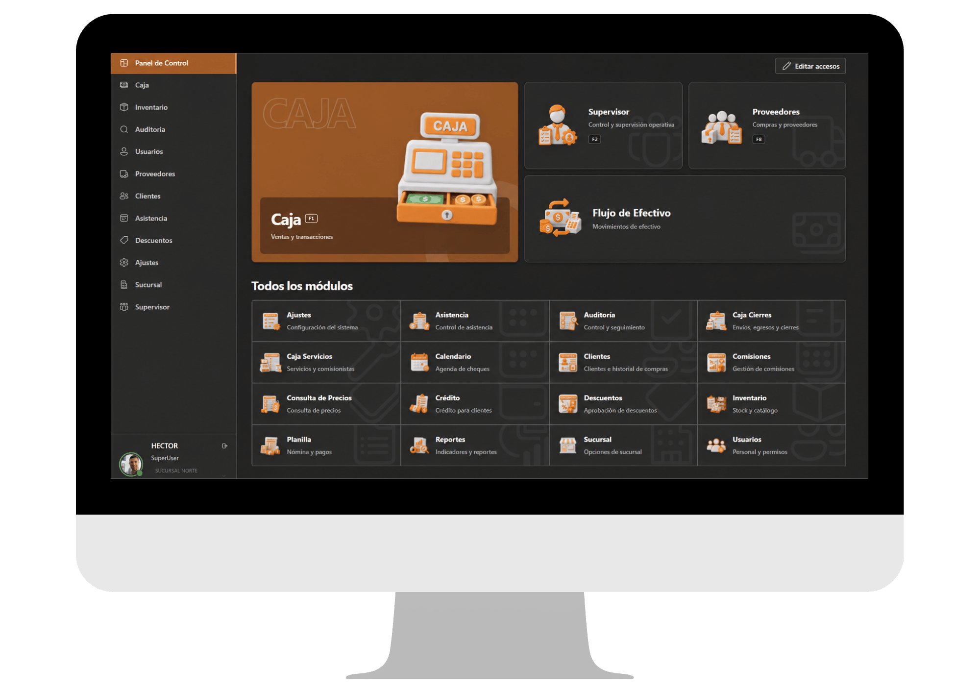 Paynyk — Panel de control en desktop